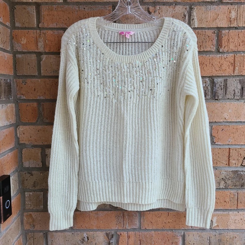 Candie's Women's embellished knit Sweater Pullover